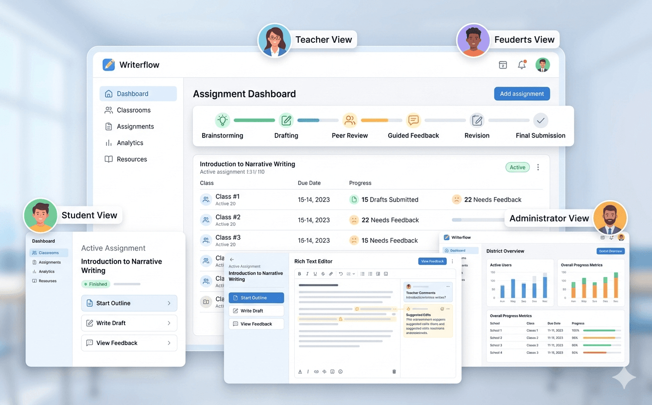 Writing Platform Built from Scratch case study cover image